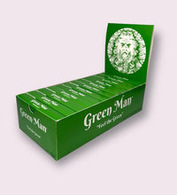 Green Man King Size Green Rice Papers with Pre-Rolled Tips Box