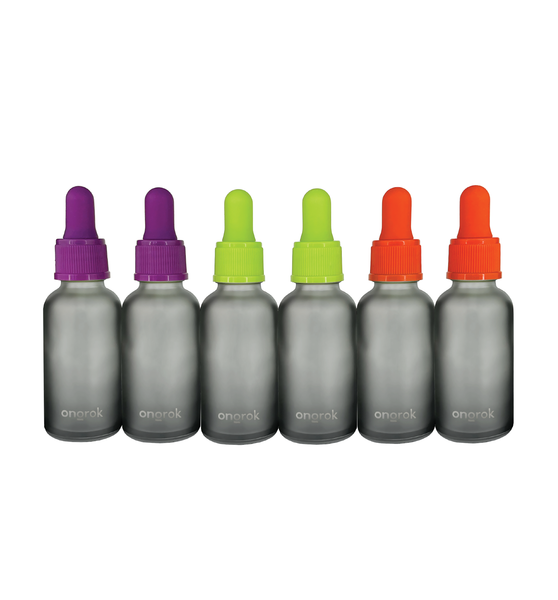 Ongrok Glass Dropper Jars, 6 pack