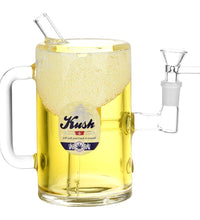 Dabtized Beer Mug Piece Glycerin Glass Water Pipe - 7" / 14mm F