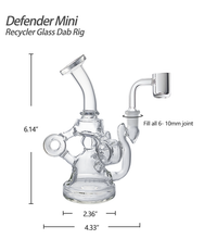 Waxmaid 6.14 Inch Defender Mini Recycler Glass Dab Rig