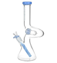 Pulsar Kinked Marble Glass Beaker Water Pipe | 12" | 14mm F