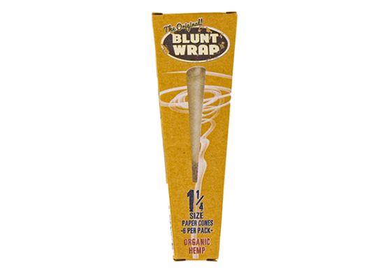 Orginal Blunt Wrap Organic Hemp Cones - 1 1/4 - 6 pack