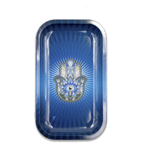 Hamsa Blue Metal Rollin' Tray