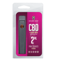 Golden Goat CBD Rechargeable Vape Device 1200MG, Pink Cookies (Hybrid)