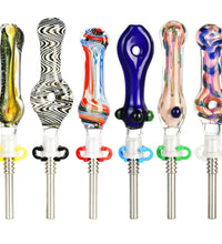 Choice Dab Straw Kit Ti Tip - 10mm/5" - 6"/Asst - 40PC BUNDLE