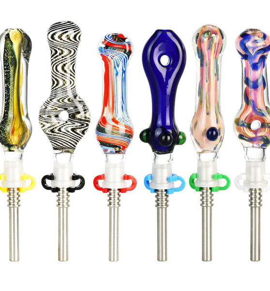 Choice Dab Straw Kit Ti Tip - 10mm/5" - 6"/Asst - 40PC BUNDLE