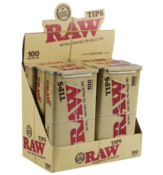 Raw Pre-Rolled Tips Tin