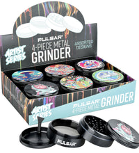 Pulsar Artist Series Grinder - 2.5" / 4pc / Assorted Designs 6PC DISPLAY