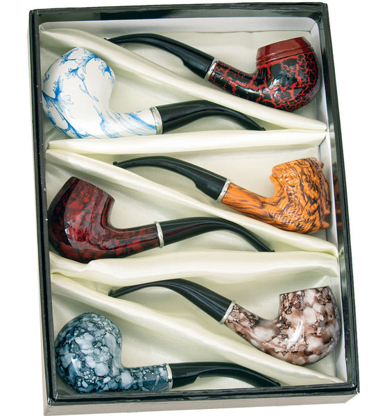 Fujima Sherlock Pipes - 5.5"/ Assorted Designs 6pcs