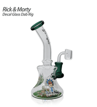 Waxmaid 7.08” Rick & Morty Mini Decal Glass Dab Rig