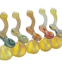 LA Pipes "Rake Bubb" Fumed Sherlock Bubbler Pipe (Various Colors)