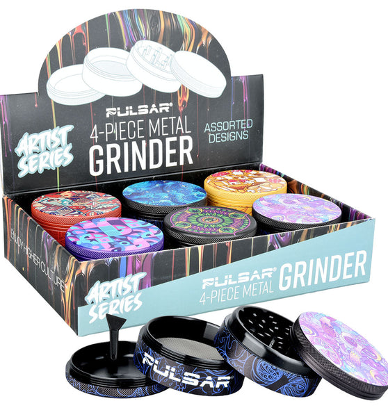 Pulsar Artist Series Grinder with Side Art- 4pc /2.5"/6pcs