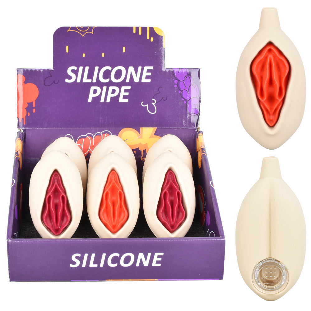 Vulva Silicone Hand Pipe - 4.25" / 4.25"