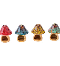 Fujima Small Glazed Mushroom Cone Ceramic Incense Burner - 6ct