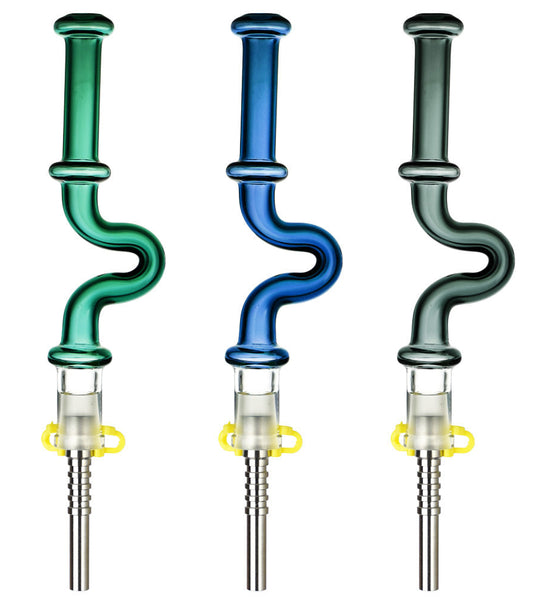 Pulsar U-Bend Neck Vapor Straw w/ Ti Tip - 5.5"/Colors Vary