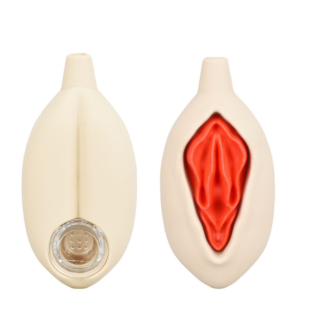 Vulva Silicone Hand Pipe - 4.25" / 4.25"