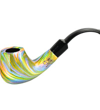 Pulsar Shire Pipes The Firebow | Bent Brandy Saddle Stem Rainbow Wood Pipe