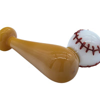 LA Pipes "420 Stretch" Bat & Baseball Glass Pipe