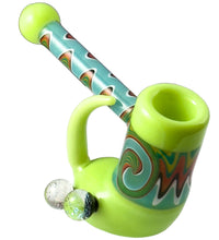 Crush Fang Bub Pipe w/Dual Galaxy Marbles (Various Colors)