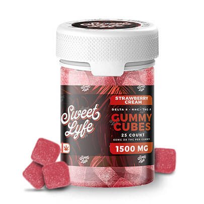 Vegan Gummies 1500MG D8+HHC+THCP - Bag - Strawberry Cream