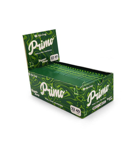 High Society - Primo Organic Hemp Rolling Papers w/ Crutches - 1.25" - Box of 22 Units