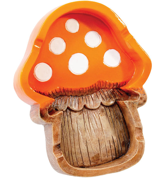 Fujima Polyresin Mushroom Ashtray - 4"x5" 8pcs