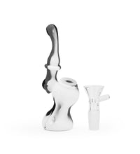 Ritual - 5'' Silicone Upright Bubbler - Black & White Marble