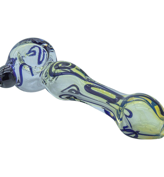 LA Pipes "Painted Warrior Spoon" Glass Pipe