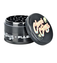 Cheech & Chong's x Pulsar Metal Grinder - Black / 4pc / 2.5" 6pcs