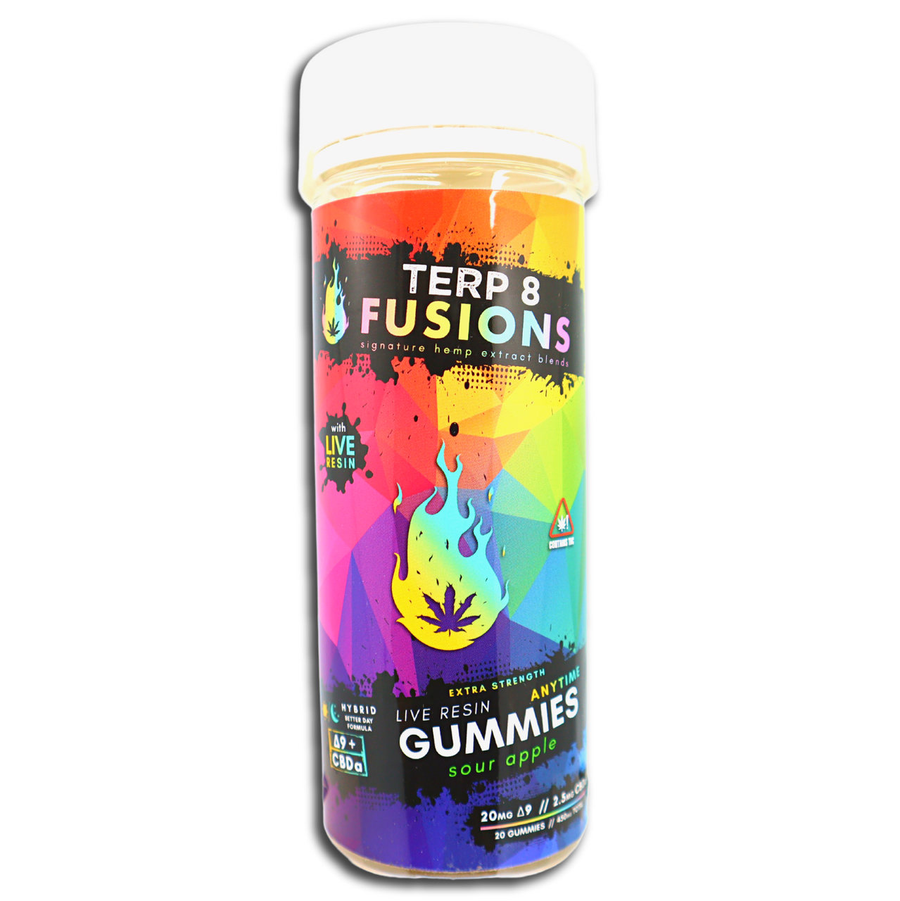 Delta-9 THC Live Resin ANYTIME Gummies - Sour Apple [20ct] | Terp 8
