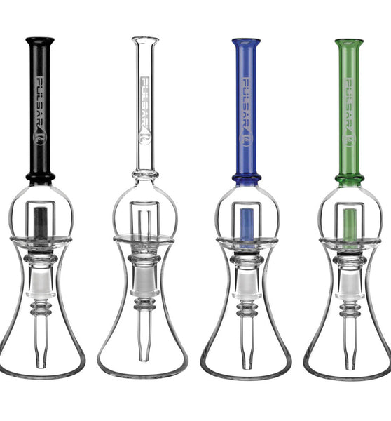 Pulsar Bubble Vapor Vessel w/ Quartz Tip & Stand - 8.5" / 10mm / Assorted Colors