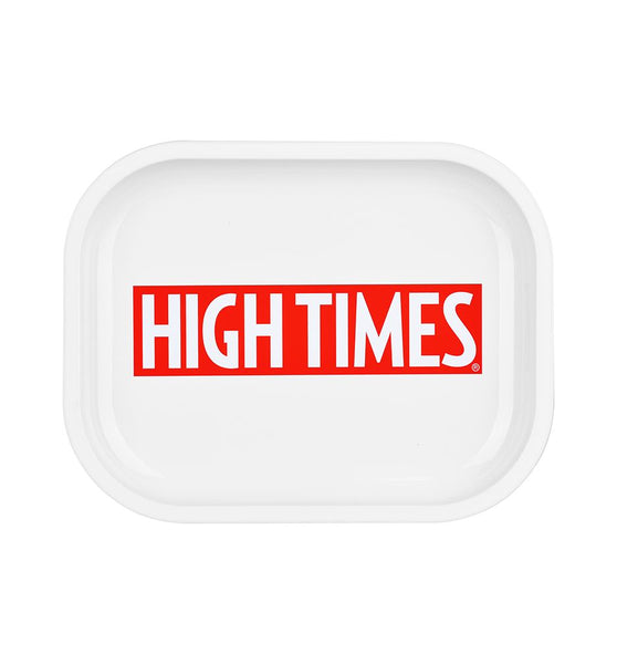 High Times x Pulsar Mini Metal Rolling Tray - White Logo / 7"x5.5"