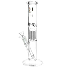 Diamond Glass Gold Pearl 8-Arm Perc Water Pipe - 12" / 14mm F / Colors Vary