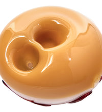 LA Pipes "Frosted Donut" Glass Pipe