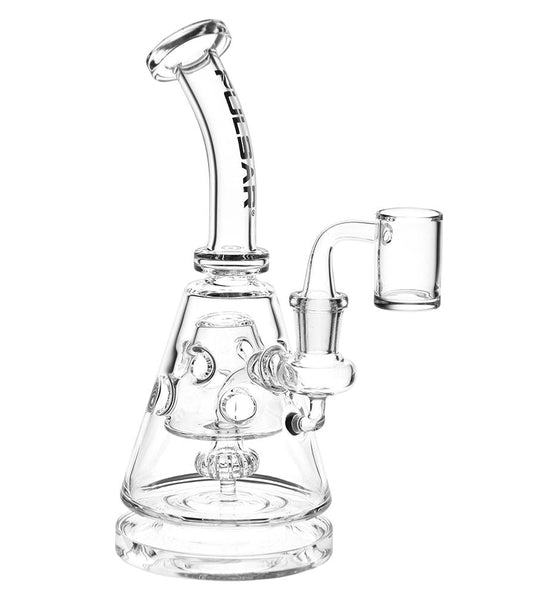 Pulsar Bent Neck Pyramid Glass Dab Rig - 8" / 14mm F