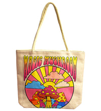 Magic Mushroom Tote Bag - Jute Rope-Handled 17"x15"