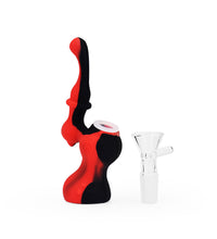 Ritual - 5'' Silicone Upright Bubbler - Black & Red