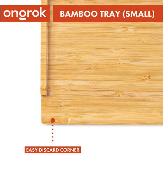 Ongrok Sustainable Small Bamboo Wood Tray