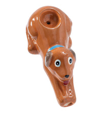 Wacky Bowlz Brown Dog Ceramic Pipe - 4.5"