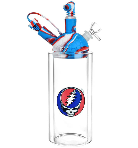 Grateful Dead x Pulsar Silicone & Glass Gravity Water Pipe - 11"