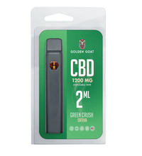 Golden Goat CBD Rechargeable Vape Device 1200MG, Green Crush (Sativa)