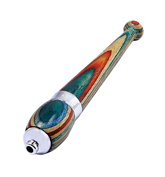 Rainbow Wood Zeppelin One Hitter Pipe