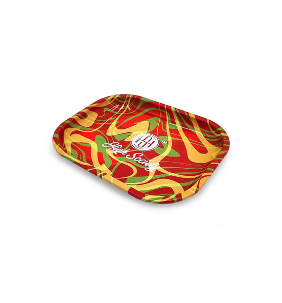 High Society - Small Rolling Tray - Rasta