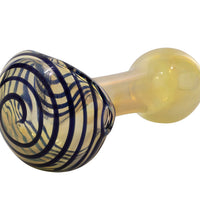 LA Pipes Spiral-Head Color Changing Glass Spoon Pipe