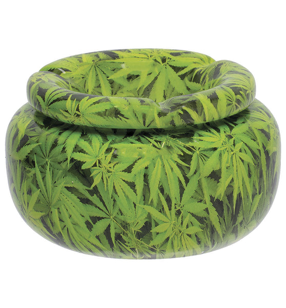 Fujima Moroccan Ceramic Ashtray - Green Leaves / 5"