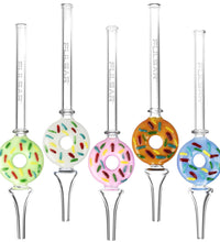 Pulsar Frosted Donut Dab Straw - 9" / Colors Vary