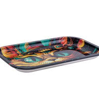 Fujima Trippy Cat Metal Rolling Tray - 11.25"x7.25"