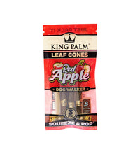 King Palm Hand Rolled Leaf Dog Walker - 3PK / Red Apple 15pcs