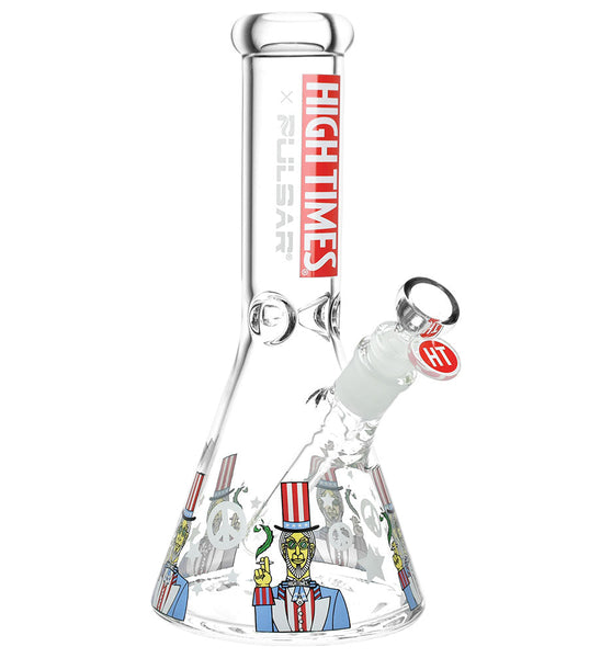 High Times x Pulsar Beaker Water Pipe - Uncle Sam / 10.5" / 14mm F