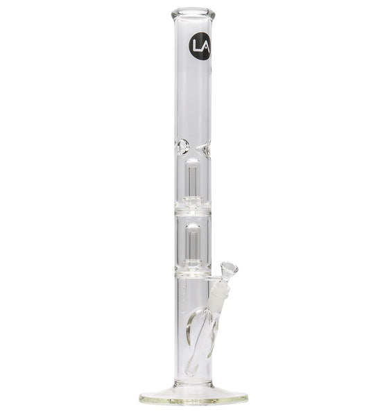 LA Pipes Thick Glass Straight Showerhead Perc Bong